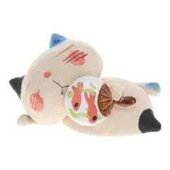 ひんやか涼夏 夏ねこ 昼寝 陶器製 置物