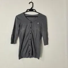 G-STAR グレー 長袖カーディガン ロゴ付き