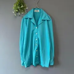 ピューマック［L］大人レトロ◎ネオンカラー◎艶感◎ゆったり◎ヴィンテージシャツ