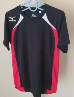 Mizuno Quickday Plus 陸上用シャツ M 黒/赤