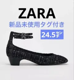 【新品未使用】ZARAファブリック ハイヒールシューズ