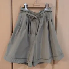 ポンポネットジュニア タックキュロット 150cm 薄カーキ