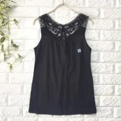 ジーユー【GU】レディース タンクトップ【S】ブラック レース 未使用