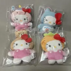 ハローキティ 浴衣 きんちゃく ぬいぐるみ・マスコット 4体セット
