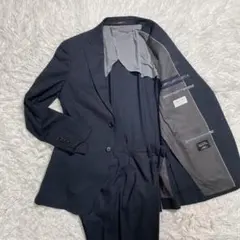 オリヒカ　SOLOTEX スーツ　セットアップ　ネイビー　背抜き　L 洗える