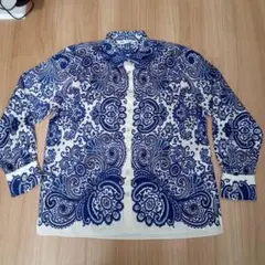 ZARA ペイズリー柄 長袖シャツ