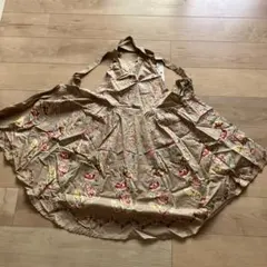 PIERRE BALMAIN 花柄エプロン ベージュ