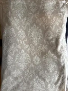 フリース ベージュ ダマスク模様 毛布