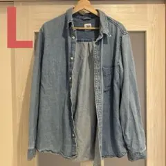 ZARA Lサイズ　ザラ　デニムジャケット　秋冬　ユニセックス　羽織り　トップス