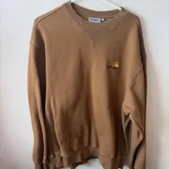 carhartt Vネック スウェット Lサイズ ブラウン - メルカリ