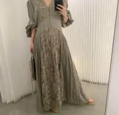Ameri VINTAGE EMBROIDERY TULLE LACEDRESS
