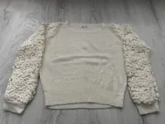★新品★ByeBye Mサイズ　お花モチーフ　白　ニットのサムネイル