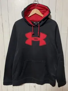 Under Armour フード付きパーカー LG 黒/赤