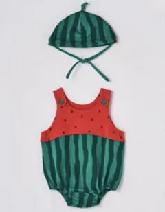 hugchumfriends バースデイ フタフタ スイカ　ロンパス　帽子