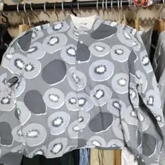 美品☆Sousou ☆キウイ柄☆長袖シャツ☆L☆ヨウソウ☆yousou