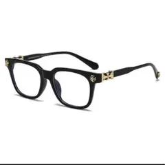 大人気！【クロス♡ゴールド】サングラス♡伊達メガネ♡黒縁♡ブルーライト