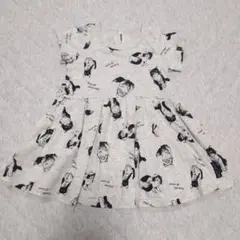 nino 猫柄 半袖ワンピース 90cmのサムネイル