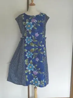 着物リメイクNo.189　浴衣からリボン付きジャンパー