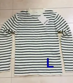 ★新品★しまむらSUNNY HOUSE ボーダー柄 リブニット Lサイズ