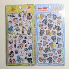 プチドロップステッカー トムとジェリー トイストーリー 2枚セット ディズニー