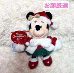 ディズニークリスマス2025　ミニー　ぬいぐるみバッジ　ぬいば　サンタ