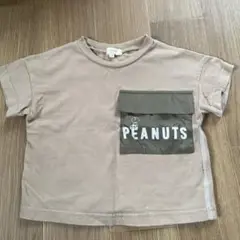 PEANUTS チャーリー・ブラウン Tシャツ ベージュ 100㌢
