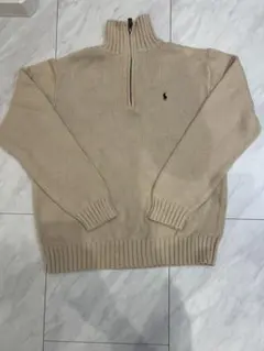 Polo by Ralph Lauren ベージュ ハーフジップ セーター M