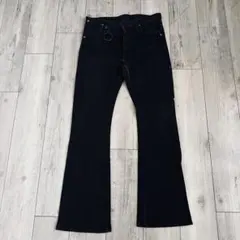 【 ➖ 】 MINUS マイナス ブーツカット　シンチバック　ブラックデニム　黒