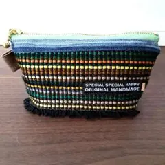 デニムリメイクポーチ☆シガレットポーチ☆マルチポーチ☆エスニック☆刺繍