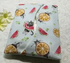 ハンドメイド ポケットティッシュケース　猫シリーズ