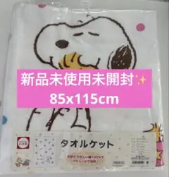 新品未開封未使用！PEANUTS スヌーピータオルケット 85×115cm