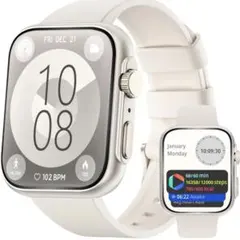 スマートウォッチ 通話機能 メッセージ着信通知 1.9インチ大画面 IP68防水