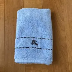 バーバリー　フェイスタオル　ブルー　訳あり