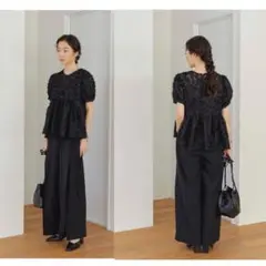 【新品】ayla アイラ パンツドレス ブラック 春夏 結婚式セットアップ