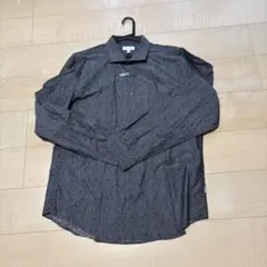 Calvin Klein ダークグレー パターン入りシャツ XL