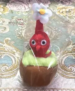ピクミン 引っこ抜きぬいぐるみ マスコット　チェーン　赤　レッド