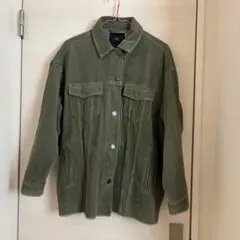 ZARA コーデュロイ　オーバーサイズ　ジャケット　カーキ　M