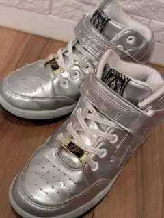 パークアベニュー21cmシルバーハイカットスニーカーヒップホップダンスバスケ