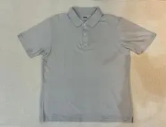 【数回着用】UNIQLO エアリズムコットンカノコポロシャツ ライトグレー L