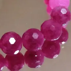 ま*ゅ様 【天然石】ルビー 8mm 128面カット ブレスレット08008
