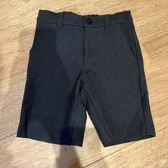 【美品】COMME CA ISM 黒 ストライプ ショートパンツ 100A