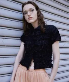 メゾンスペシャル　Shirring French Sleeve Shirtのサムネイル