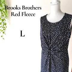 ブルックスブラザーズ ノースリーブワンピース L 花柄 紺 キレイめ 大人可愛いのサムネイル