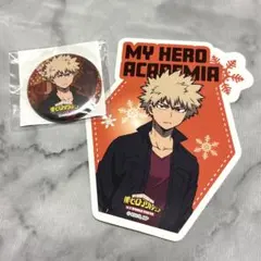 爆豪勝己 ヒロアカ ステッカー 缶バッジ J-WORLD 私服 かっちゃん