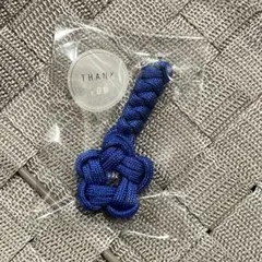 パラコード　チャーム♡フラワー♡ブルー　ハンドメイド