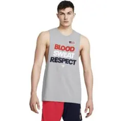 新品アンダーアーマー UAプロジェクトロック スリーブレス シャツ灰2XL