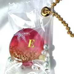 キャンディバッグ　海レジン【Ｅ】イニシャルチャーム