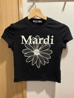 Mardi Mercredi フラワープリント クロップドTシャツ