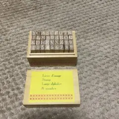 木製スタンプセット 大文字アルファベットと数字