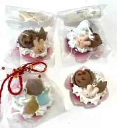 ハンドメイド フェイクスイーツ マグネット 4個セット